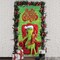Merry Christmas Door Cover Christmas Front Porch Door Sign(Green)72"L x 36"W